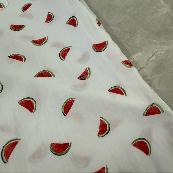 Men’s Van Heusen Never Tuck Watermelon Button Down Short Sleeve Shirt Large - Picture 5 of 16